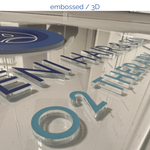 Oxygeni branded plexiglass